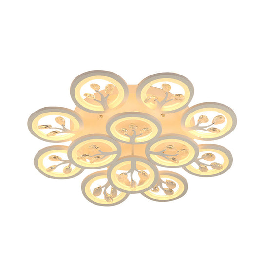 Sputnik Living Room Flush Mount Lamp - Simple Acrylic Light Fixture With Multiple Lighting Options