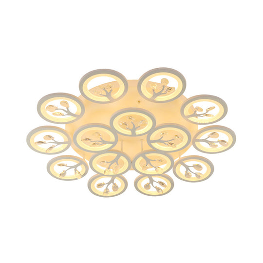 Sputnik Living Room Flush Mount Lamp - Simple Acrylic Light Fixture With Multiple Lighting Options