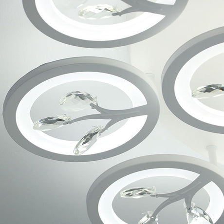 Sputnik Living Room Flush Mount Lamp - Simple Acrylic Light Fixture With Multiple Lighting Options