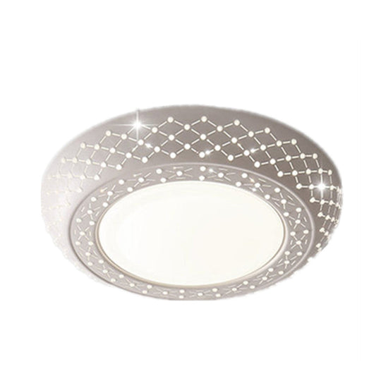 23’/35’ Simplistic Led Acrylic White Ceiling Light - Bedroom Flush Mount Lamp In White/3 Color