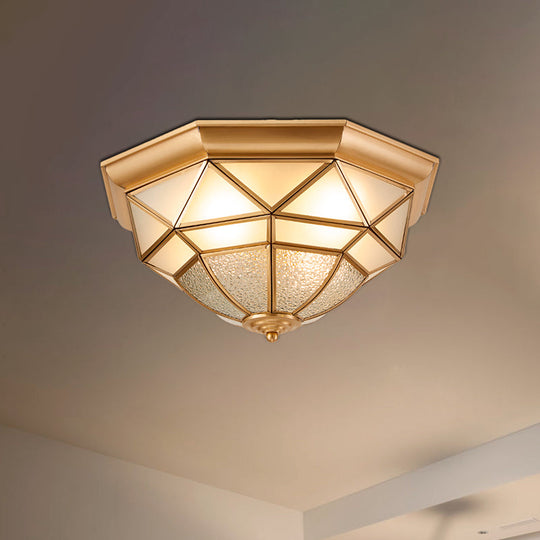 Prism Restaurant Flush Mount Light With Colonial Blown Opal Glass - 14’/18’ Sizes 3/4 Bulbs