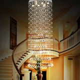 Minimalist Crystal Ball Flush Mount Lighting - 8 Lights In Nickel Finish