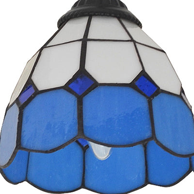 Tiffany Vintage Stained Glass Semi Flush Light Fixture - 3/5-Light Bowl Design For Bedroom Décor In