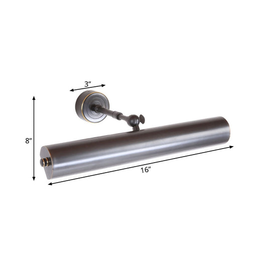 Traditional Metal Vanity Light With 2 Bulbs In Black/Brass Finish For Living Rooms