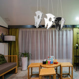 Modern Chrome Fish Pendant Light With Led Crystal And Warm/White Lighting