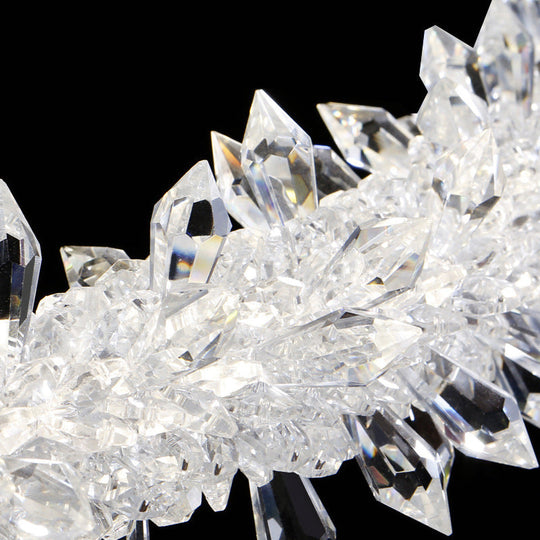 Modern Brass Led Crystal Chandelier - Stylish Ceiling Pendant Light For Living Room