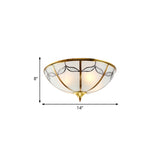 Frosted Glass Flush Ceiling Light With Traditional Design Available In 3 Sizes And Multiple Lights