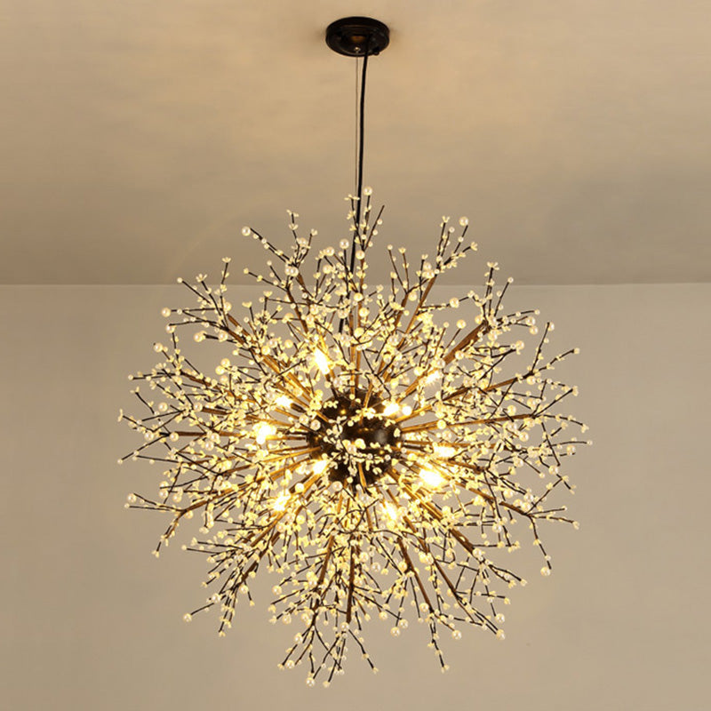 Modern Crystal Starburst Chandelier: 23.5’/31.5’ Wide 8/12 Lights White/Red And Green White / 23.5’