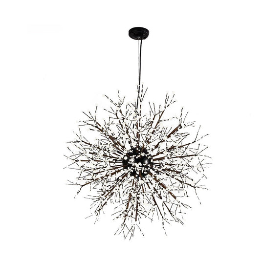 Modern Crystal Starburst Chandelier: 23.5’/31.5’ Wide 8/12 Lights White/Red And Green