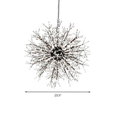 Modern Crystal Starburst Chandelier: 23.5’/31.5’ Wide 8/12 Lights White/Red And Green