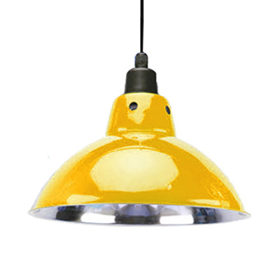 Dome Industrial Stainless Steel Ceiling Pendant Lighting - 13’/16.5’ Width 1 Head Black/Gray