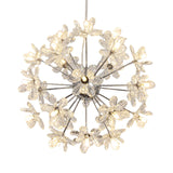 Contemporary Crystal Starburst Ceiling Light Fixture Chrome/Gold Chandelier Pendant