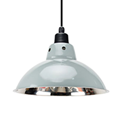 Dome Industrial Stainless Steel Ceiling Pendant Lighting - 13’/16.5’ Width 1 Head Black/Gray