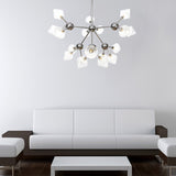 Industrial Style Diamond Pendant Light With Amber/Clear Glass Multiple Bulbs Chandelier Fixture -