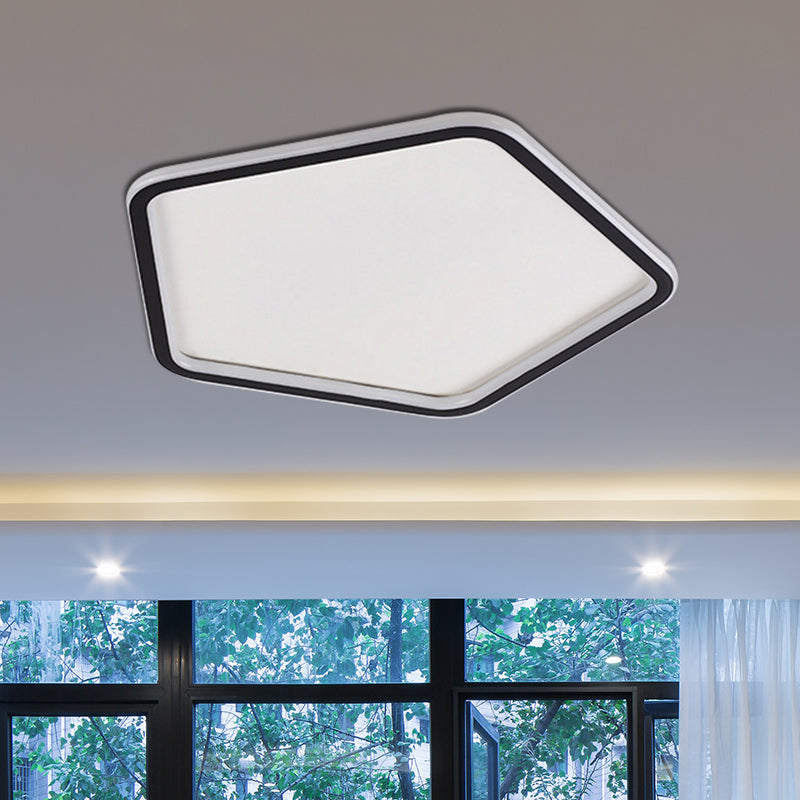 Black Minimalist Led Ceiling Light In Warm/White Available 3 Sizes / 15’ White