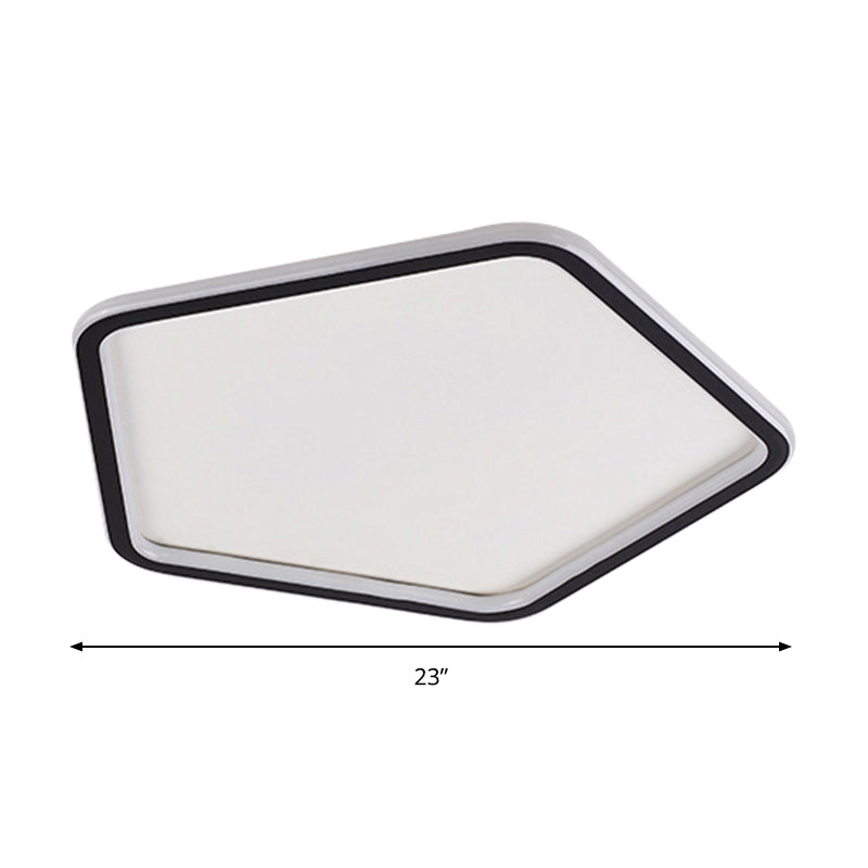 Black Minimalist Led Ceiling Light In Warm/White Available 3 Sizes