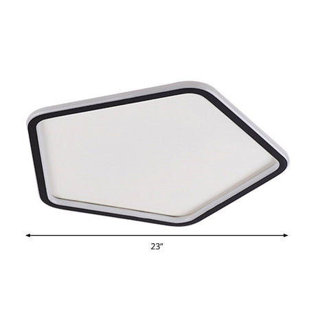 Black Minimalist Led Ceiling Light In Warm/White Available 3 Sizes