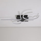 Contemporary Geometric Flush Mount Lighting - Acrylic 3/4 Lights Black/White Warm/White Light 4 /