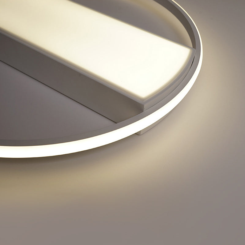 Modern Acrylic Led Ceiling Light For Stairway - Rectangle Flush Mount In Black Or White 16-24 Wide