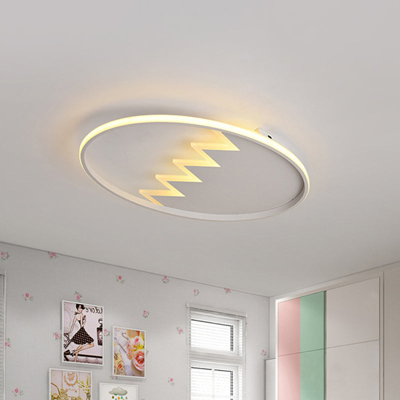 Contemporary Acrylic Round Ceiling Light 22/26 Wide Black/White Led Flush Mount Fixture With Remote