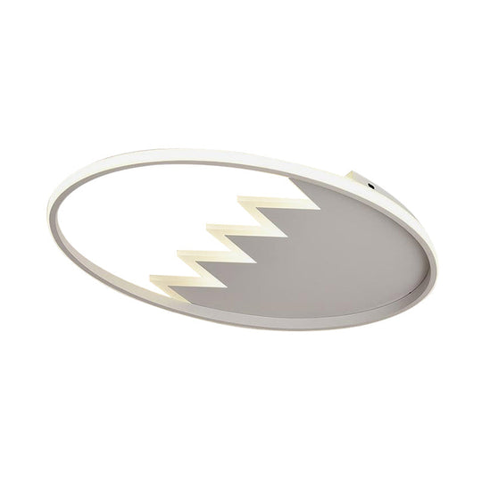 Contemporary Acrylic Round Ceiling Light 22/26 Wide Black/White Led Flush Mount Fixture With Remote