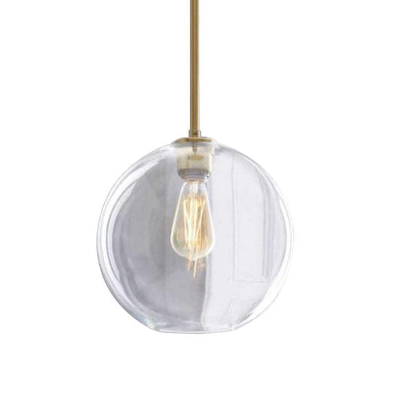 Contemporary Clear Glass Globe Pendant Light - 1 8’/10’/12’ Wide Hanging Lamp