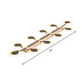 Contemporary Brown Acrylic Flush Mount Ceiling Lamp With Warm/White Light - 8/10/12 Bulbs 31.5/39/47