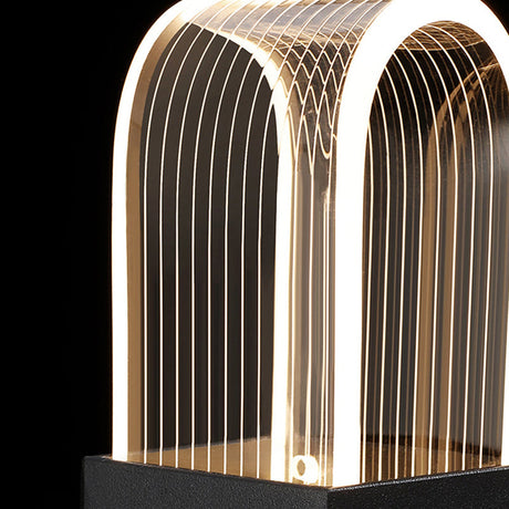Oval Chandelier With Acrylic Heads And Black Rod For Modern Living Room - Available In Warm/White