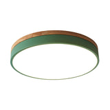 Modern Led Green Flush Mount Ceiling Light With Acrylic Diffuser - Available In 12’/16’/19.5’ Widths