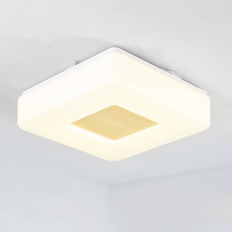 Modern Square Flush Mount Led Ceiling Light In Warm/White - Wide Acrylic Fixture 8/14.5/18.5 White /