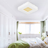 Modern Square Flush Mount Led Ceiling Light In Warm/White - Wide Acrylic Fixture 8/14.5/18.5 White /
