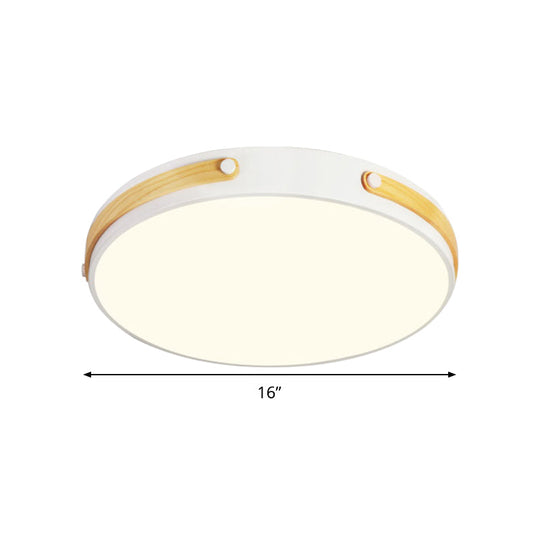 Modernist Acrylic Led Ceiling Lamp Warm/White Light 16’/21.5’ Wide