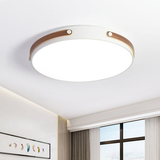 Modernist Acrylic Led Ceiling Lamp Warm/White Light 16/21.5 Wide Brown / 16 White