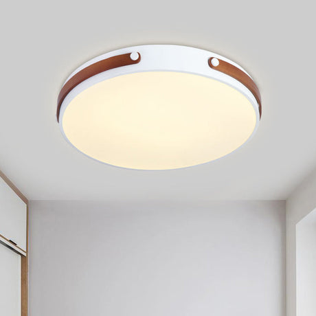 Modernist Acrylic Led Ceiling Lamp Warm/White Light 16/21.5 Wide Red Brown / 16 Warm