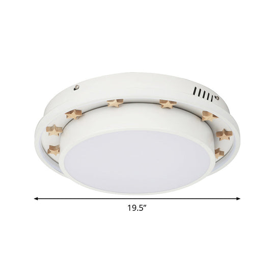 Modernist Metal Led Flush Mount Ceiling Light Fixture For Bedroom - 16/19.5 Wide Circular Design