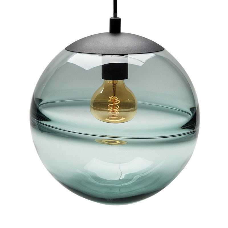 Modern Blue/Coffee Glass Sphere Pendant Light 1 Head 8’/10’/12’ Wide - Perfect For Dining Room