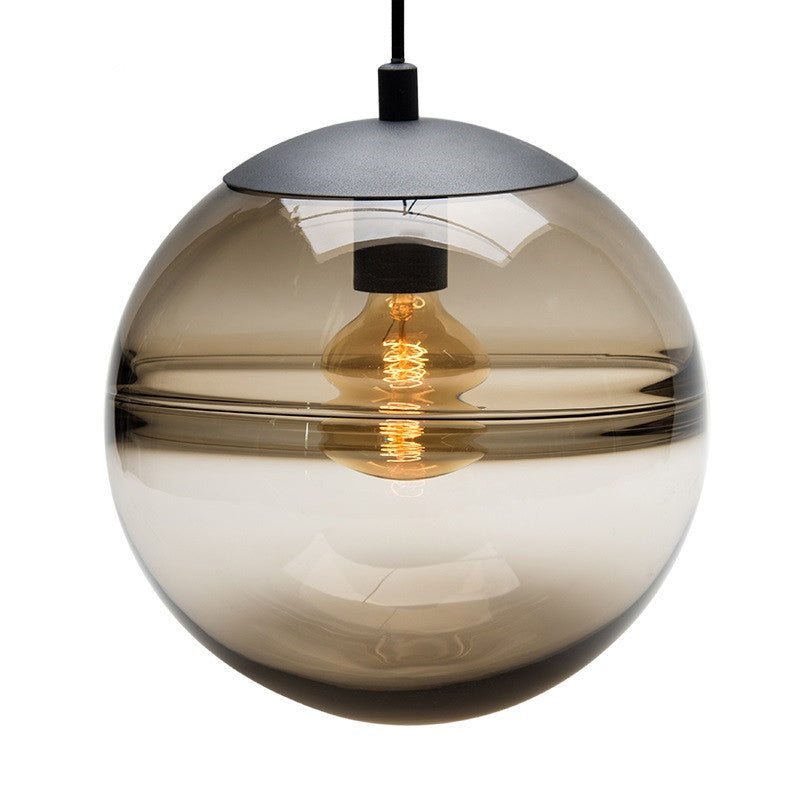 Modern Blue/Coffee Glass Sphere Pendant Light 1 Head 8’/10’/12’ Wide - Perfect For Dining Room