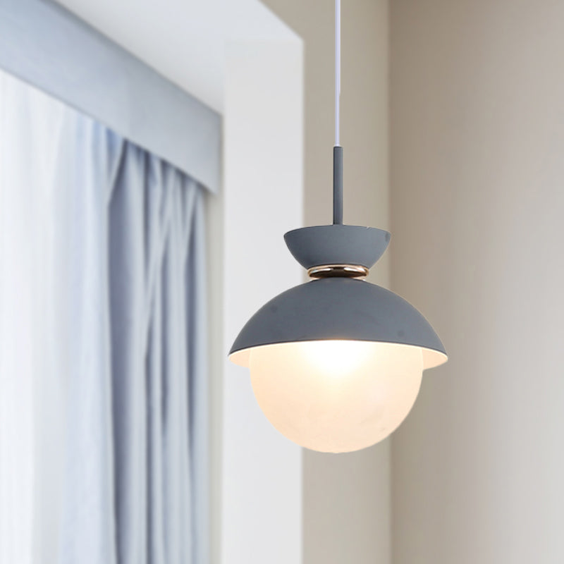 Macaron Flared Pendant Light: Gray/Blue/Pink Ideal For Dining Room
