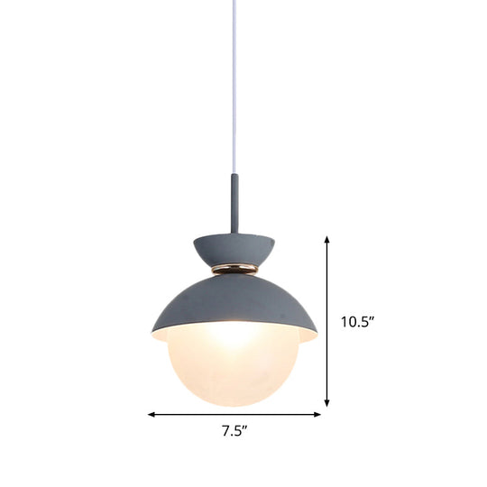 Macaron Flared Pendant Light: Gray/Blue/Pink Ideal For Dining Room