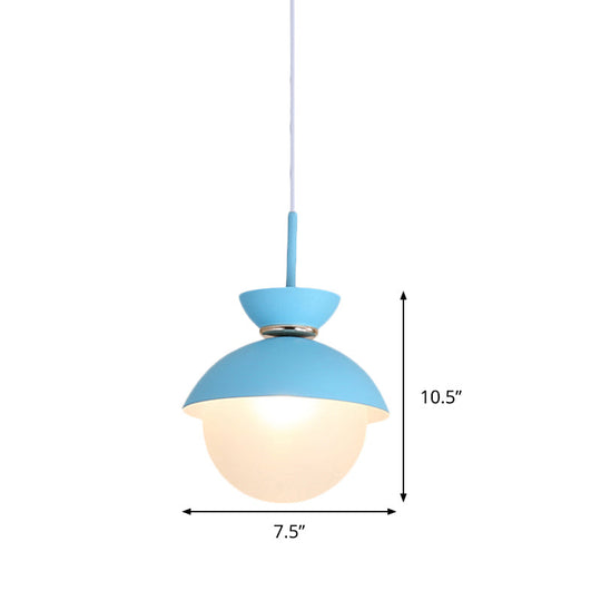 Macaron Flared Pendant Light: Gray/Blue/Pink Ideal For Dining Room