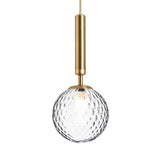 Clear Prism Glass Pendant Lamp - Modern Hanging Light Kit (1 Head) In Black/Brass