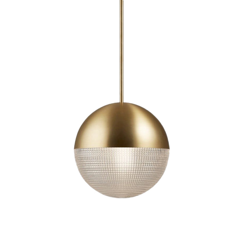 Contemporary Black/Gold Prismatic Glass Ball Pendant Light - Perfect For Bedroom