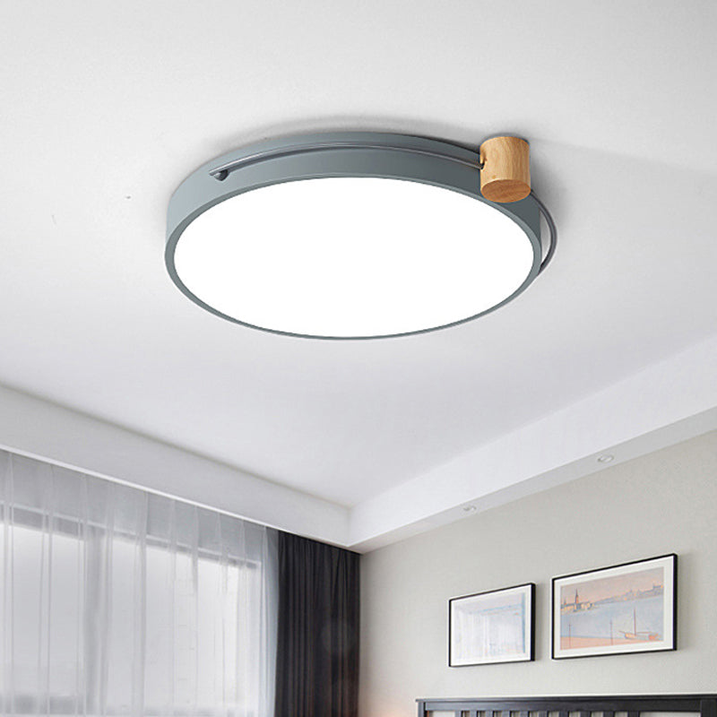 Led Flush Mount Lighting Fixture In Warm/White Light For Living Room Ceiling - Grey/White/Green