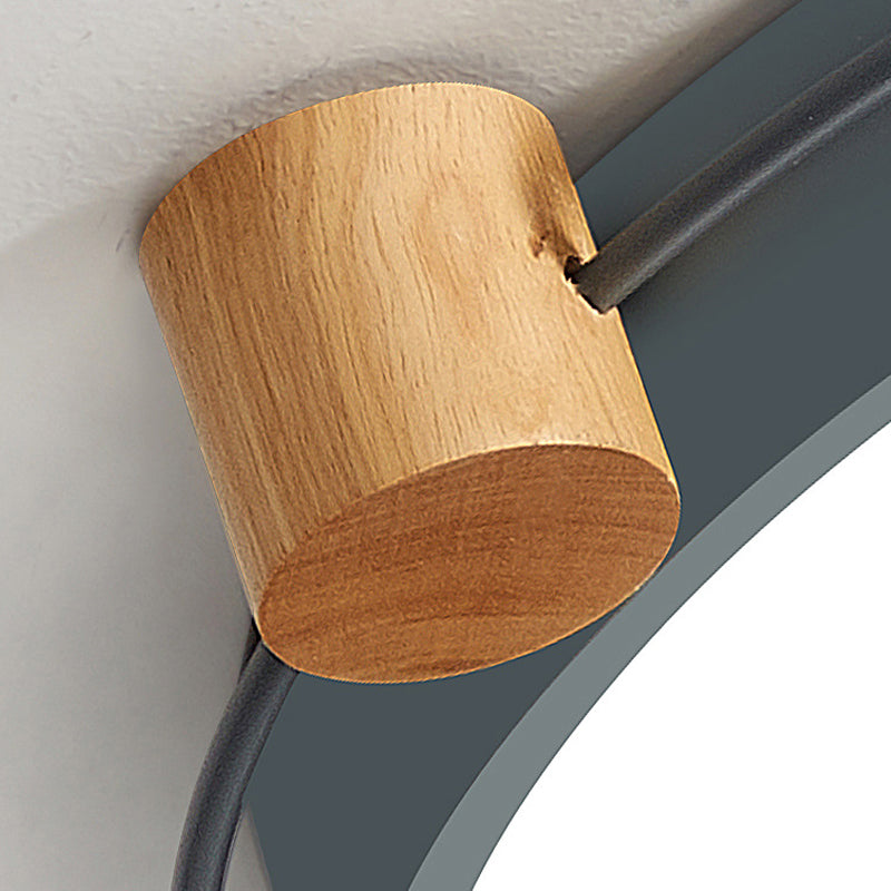 Led Flush Mount Lighting Fixture In Warm/White Light For Living Room Ceiling - Grey/White/Green