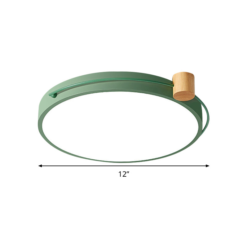 Led Flush Mount Lighting Fixture In Warm/White Light For Living Room Ceiling - Grey/White/Green