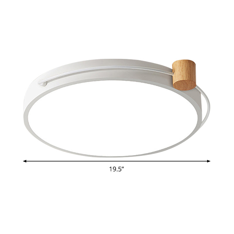 Led Flush Mount Lighting Fixture In Warm/White Light For Living Room Ceiling - Grey/White/Green