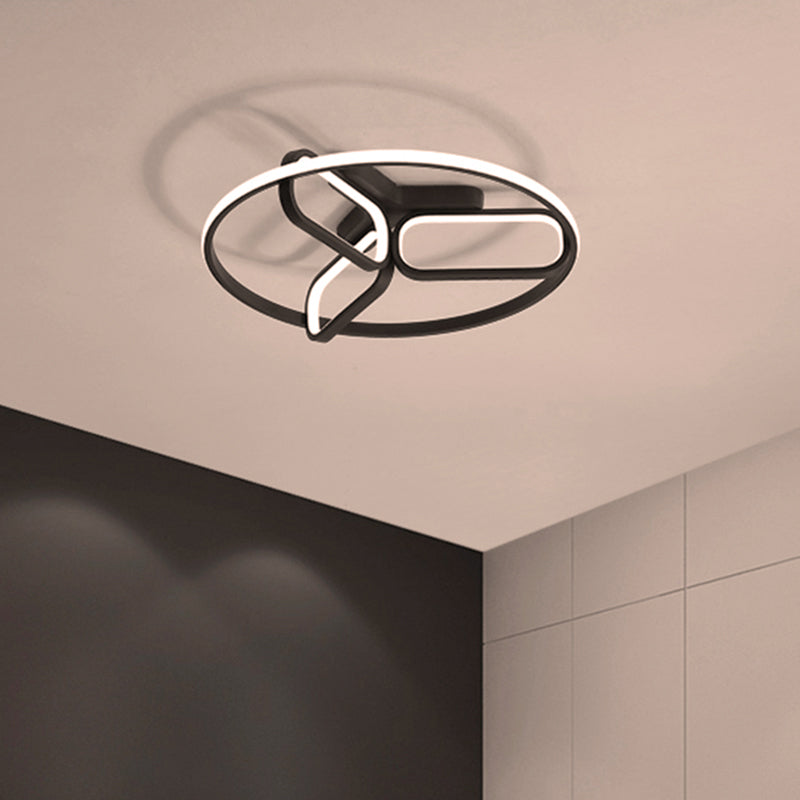 Modern Acrylic Circular Flush Light: 18’/21.5’ Wide Led Bedroom Ceiling Mount Lamp In