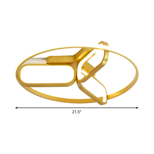 Modern Acrylic Circular Flush Light: 18’/21.5’ Wide Led Bedroom Ceiling Mount Lamp In