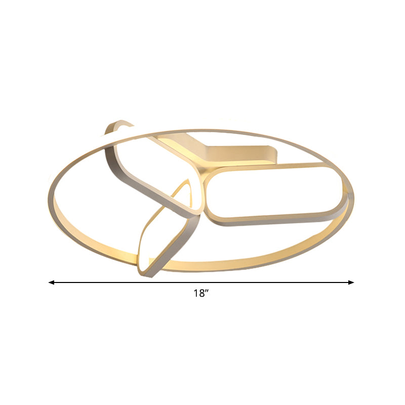 Modern Acrylic Circular Flush Light: 18’/21.5’ Wide Led Bedroom Ceiling Mount Lamp In