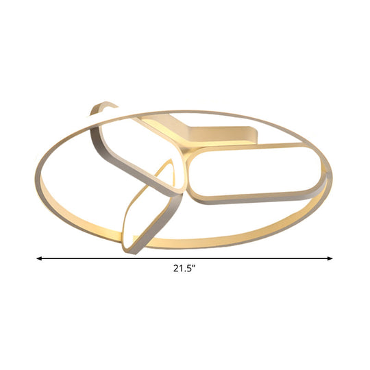 Modern Acrylic Circular Flush Light: 18’/21.5’ Wide Led Bedroom Ceiling Mount Lamp In